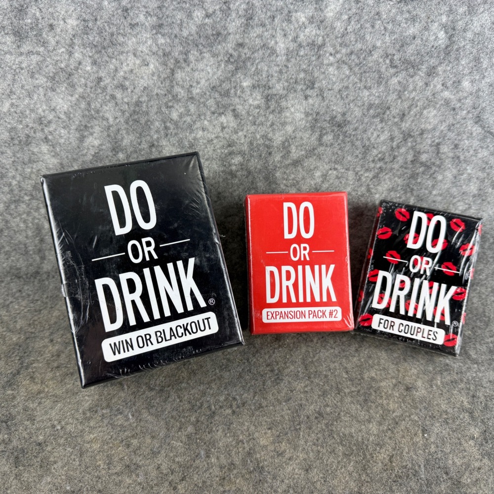 Do or Drink Game Bundle Win or Blackout Expansion Pack 2 and For Couples New